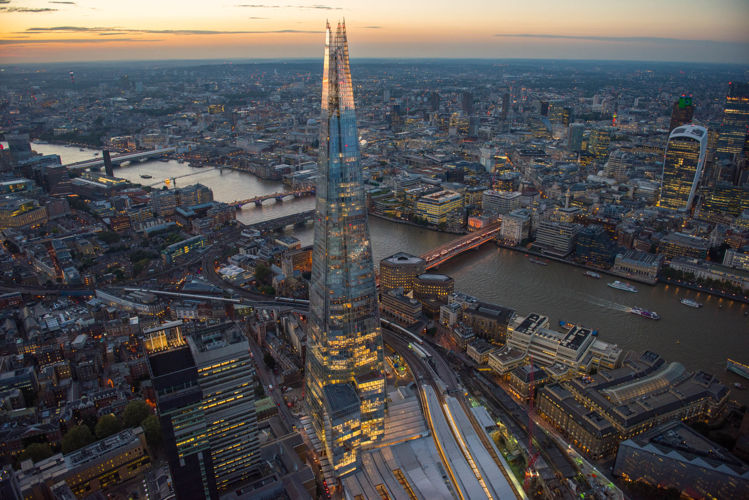 The Shard and River Thames. Date : September 2016