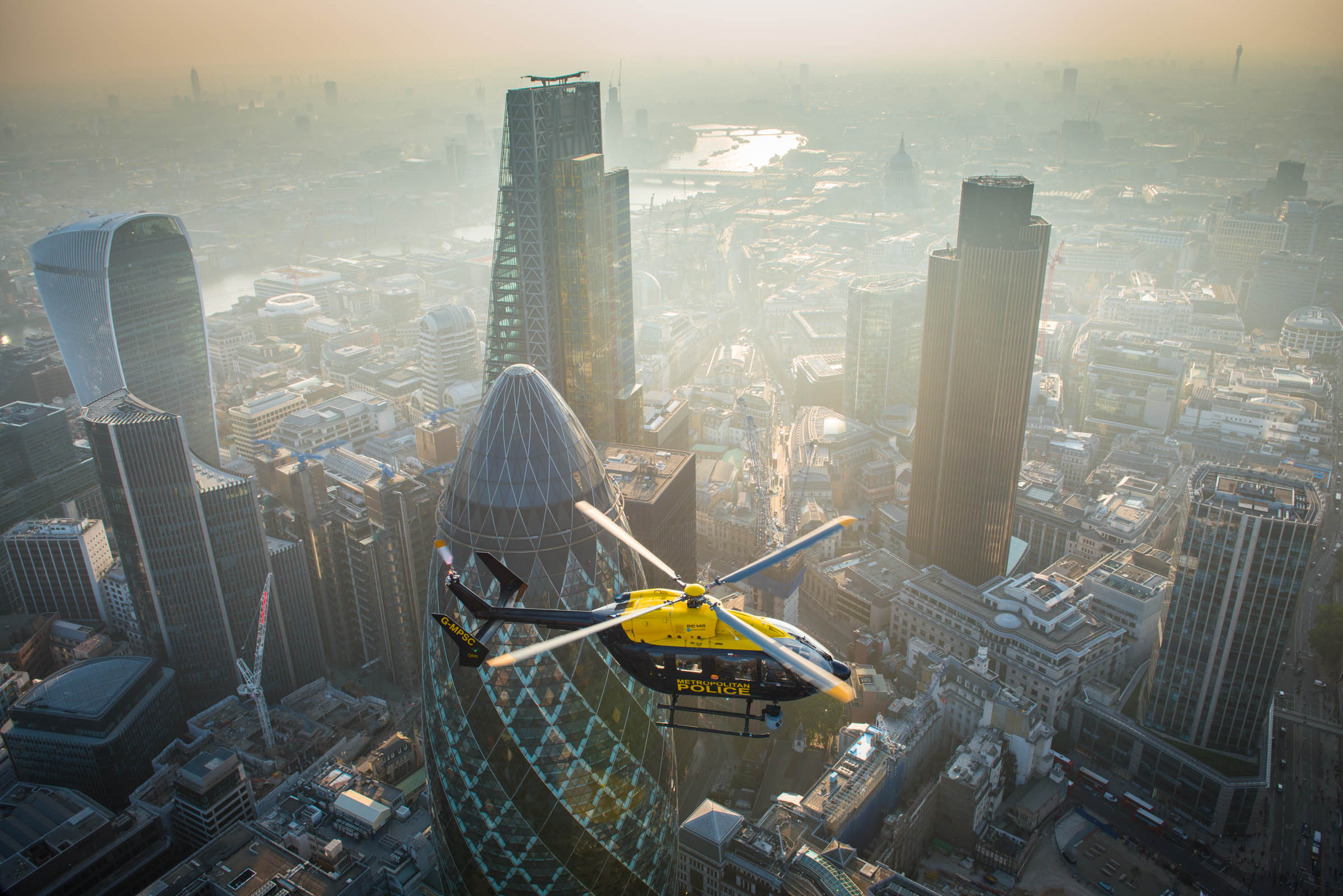 G-MPSC police helicopter over City of London 